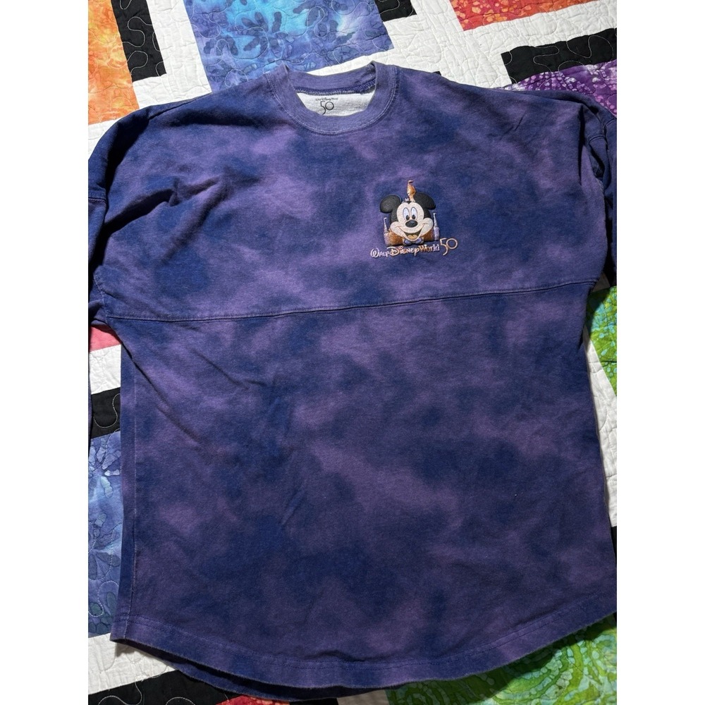 Walt Disney World Spirit Jersey 50th Anniversary Purple Tie Dye Adult Size XS